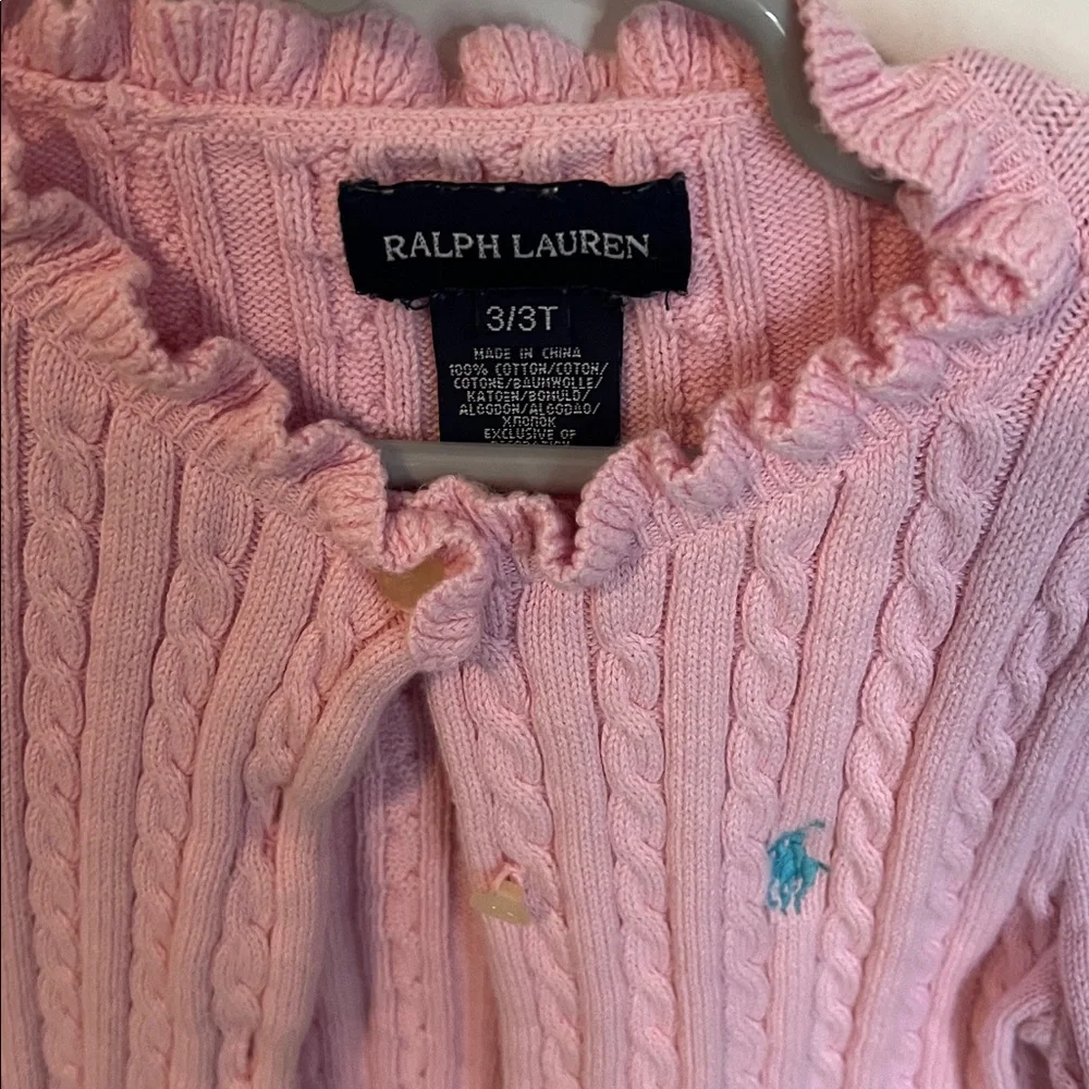 Ralph Lauren Cable Ruffle sweater